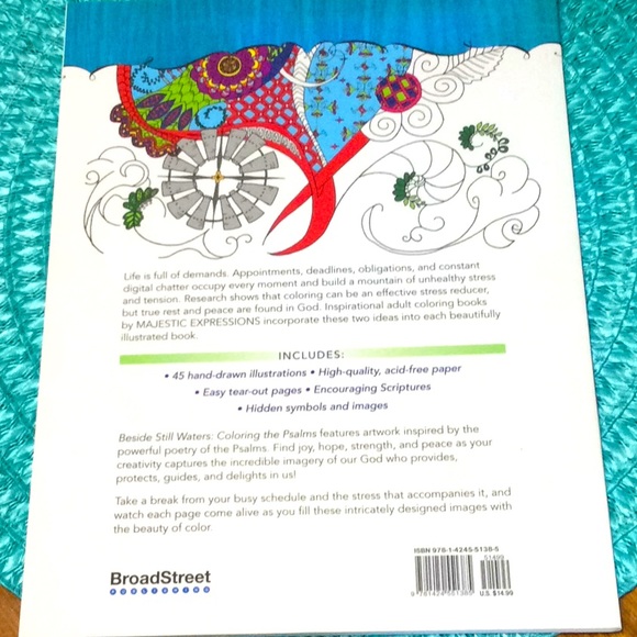 Coloring the Psalms Adult Inspirational color book - Picture 3 of 5